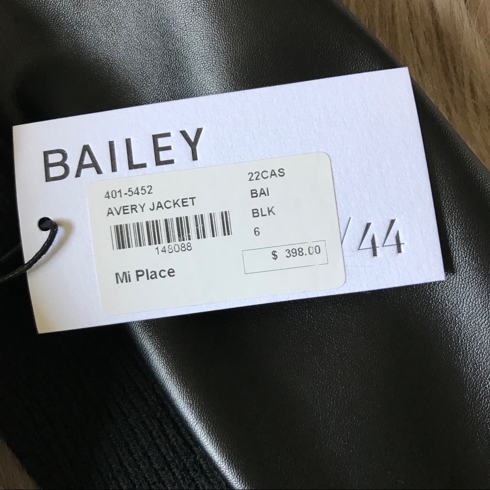 🥂SOLD🥂 BAILEY 44 Avery Vegan Leather Peplum Jacket NWT - Picture 14 of 16